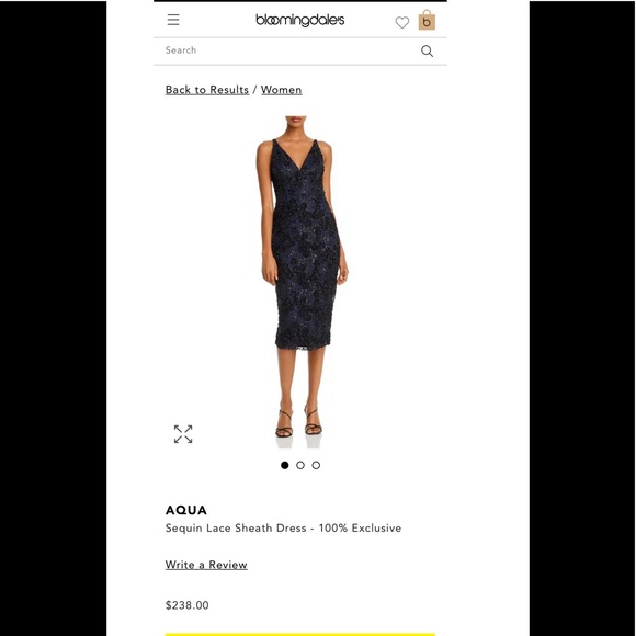 Aqua Dresses & Skirts - AQUA Lace Dress with sequins